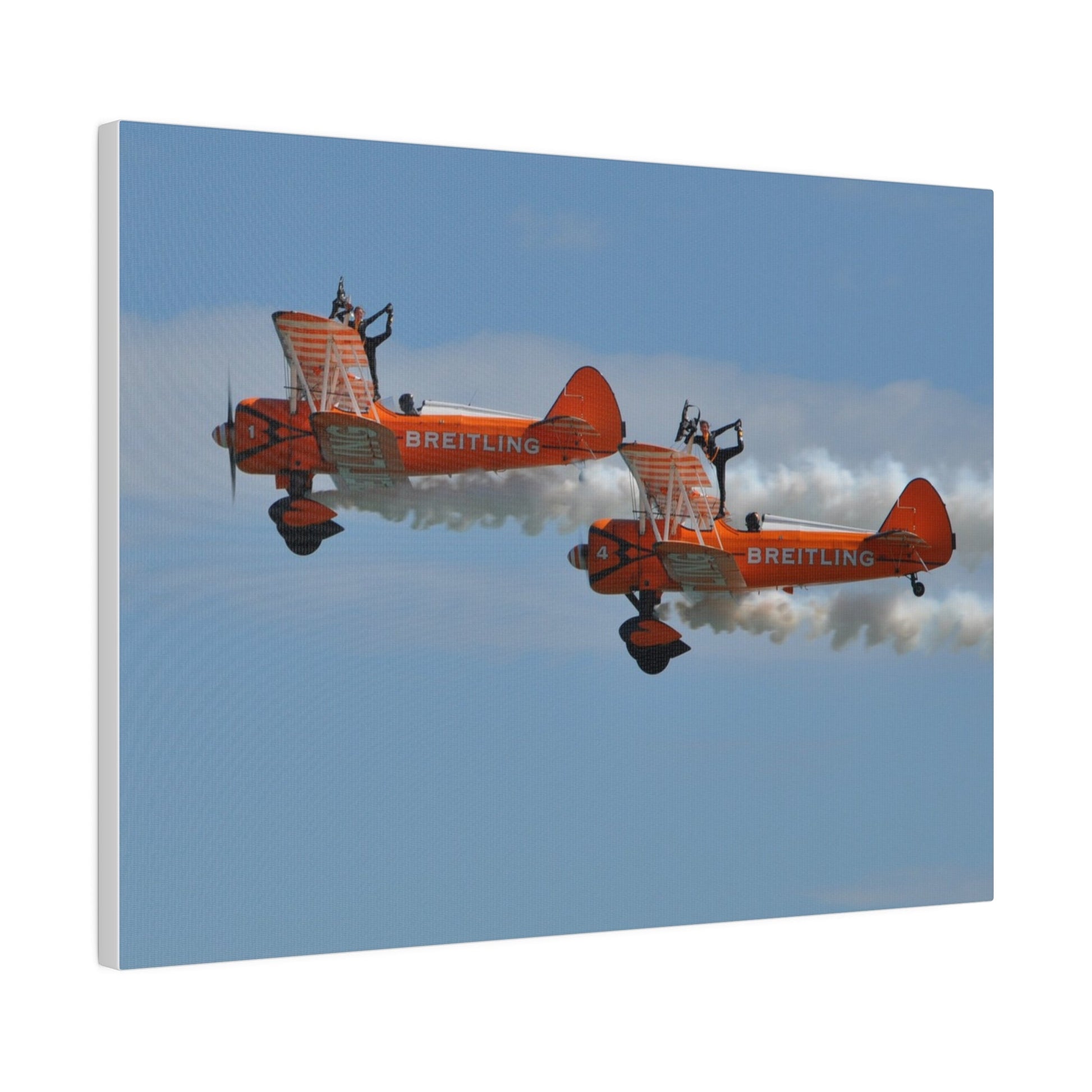 The Wing Walkers No Harness Standing & Hold Their Leg Canvas - The Trio Synergize Group