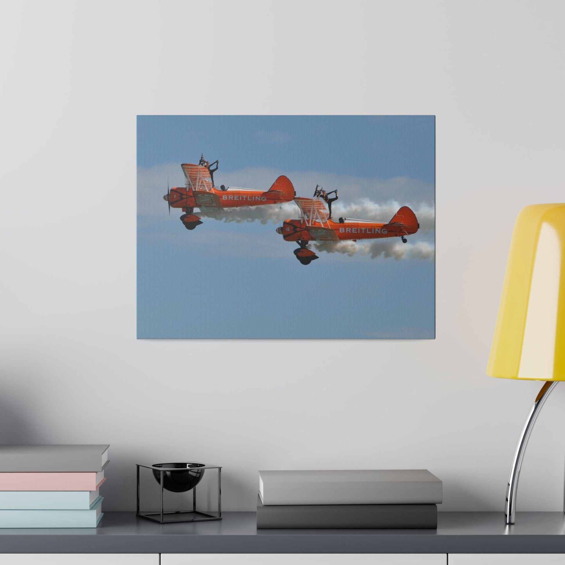 The Wing Walkers No Harness Standing & Hold Their Leg Canvas - The Trio Synergize Group