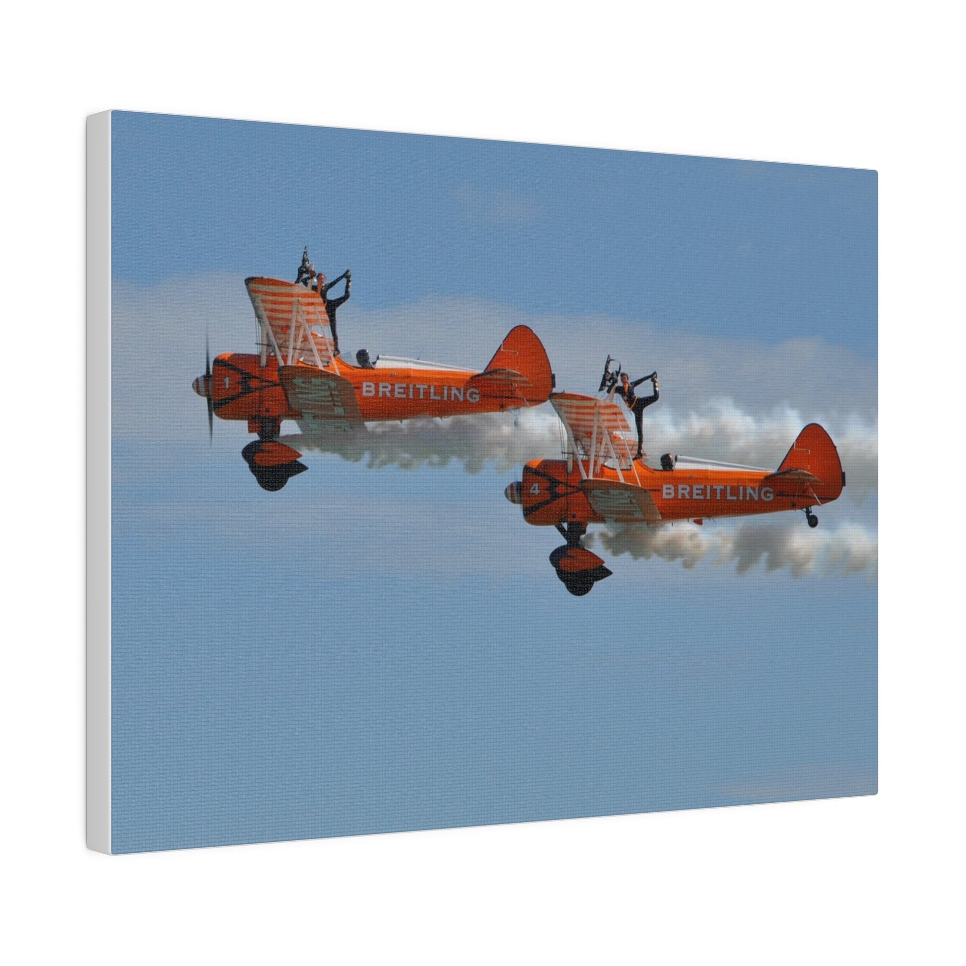 The Wing Walkers No Harness Standing & Hold Their Leg Canvas - The Trio Synergize Group