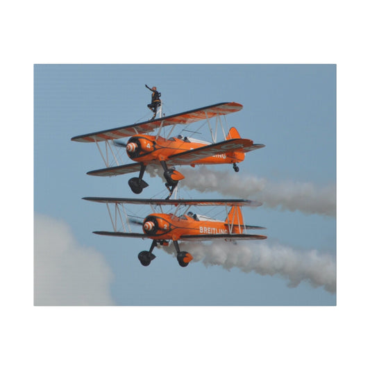 The Wing Walkers Front View Planes Close Together Canvas - The Trio Synergize Group