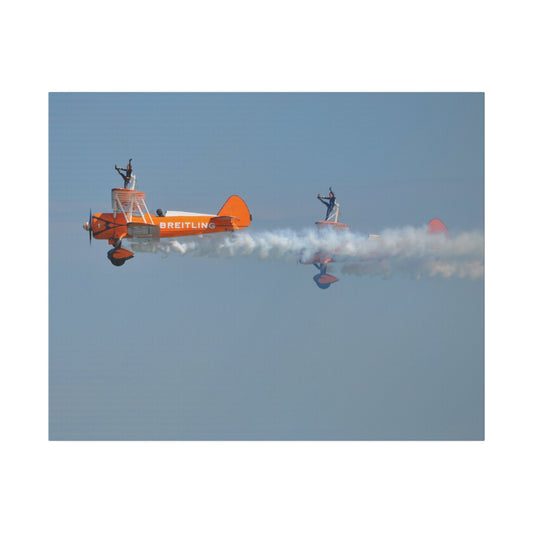 The Wing Walkers People Holding Right Legs, Closer Up Canvas - The Trio Synergize Group