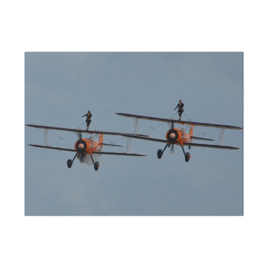 The Wing Walkers People Right Arm Out Planes Together Canvas - The Trio Synergize Group