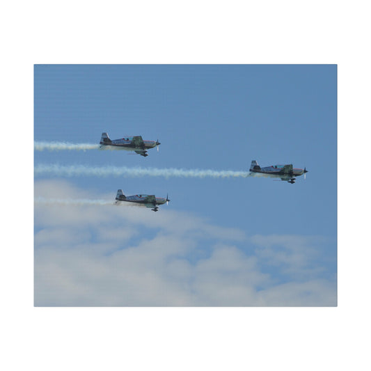 The Blades Flying With Smoke In Formation Side View Canvas - The Trio Synergize Group