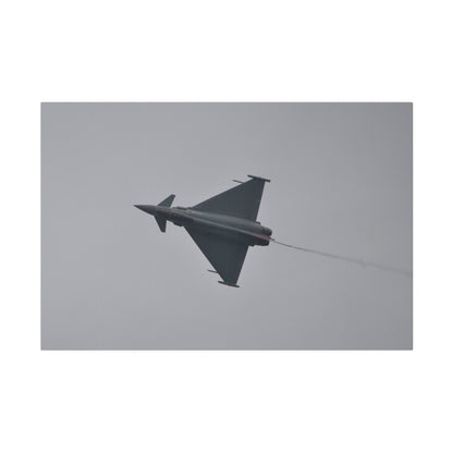 Typhoon Flying From The Right Sideways With Top View With Smoke, Matte Canvas, Stretched, 0.75" - The Trio Synergize Group