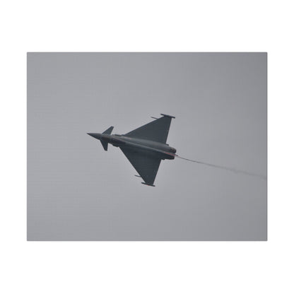 Typhoon Flying From The Right Sideways With Top View With Smoke, Matte Canvas, Stretched, 0.75" - The Trio Synergize Group