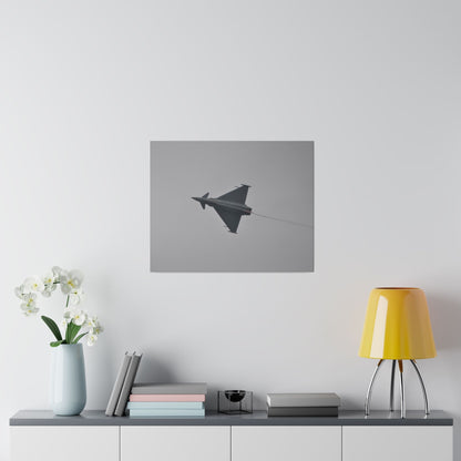 Typhoon Flying From The Right Sideways With Top View With Smoke, Matte Canvas, Stretched, 0.75" - The Trio Synergize Group