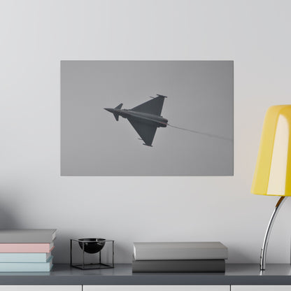 Typhoon Flying From The Right Sideways With Top View With Smoke, Matte Canvas, Stretched, 0.75" - The Trio Synergize Group