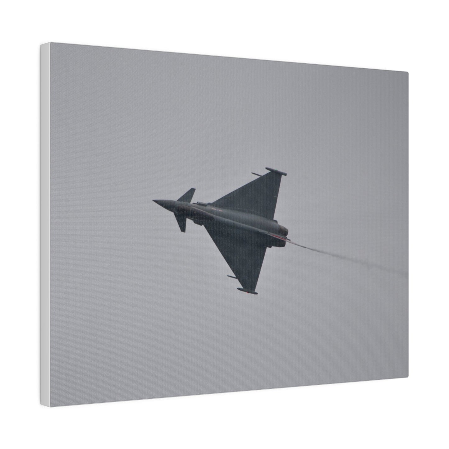 Typhoon Flying From The Right Sideways With Top View With Smoke, Matte Canvas, Stretched, 0.75" - The Trio Synergize Group
