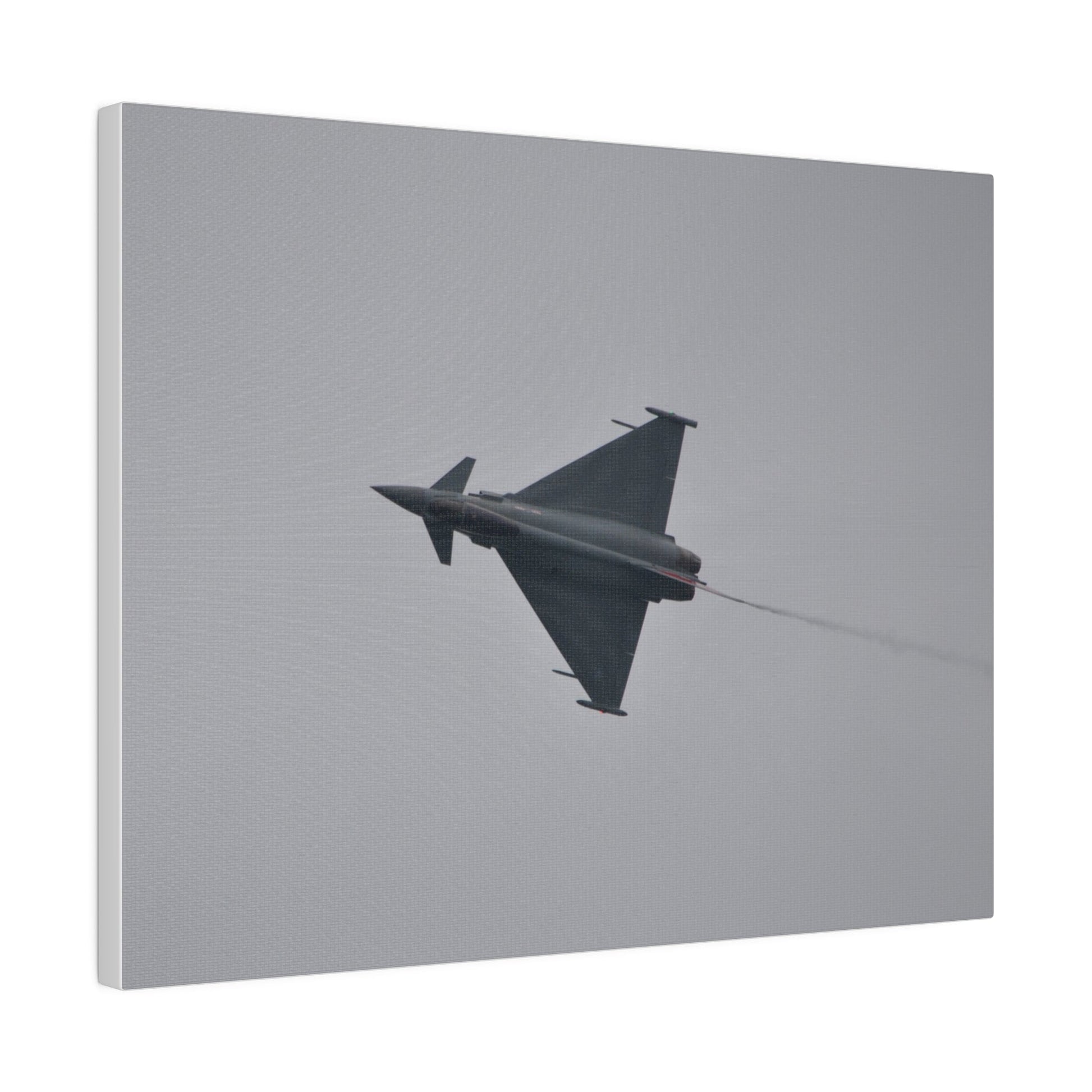 Typhoon Flying From The Right Sideways With Top View With Smoke, Matte Canvas, Stretched, 0.75" - The Trio Synergize Group