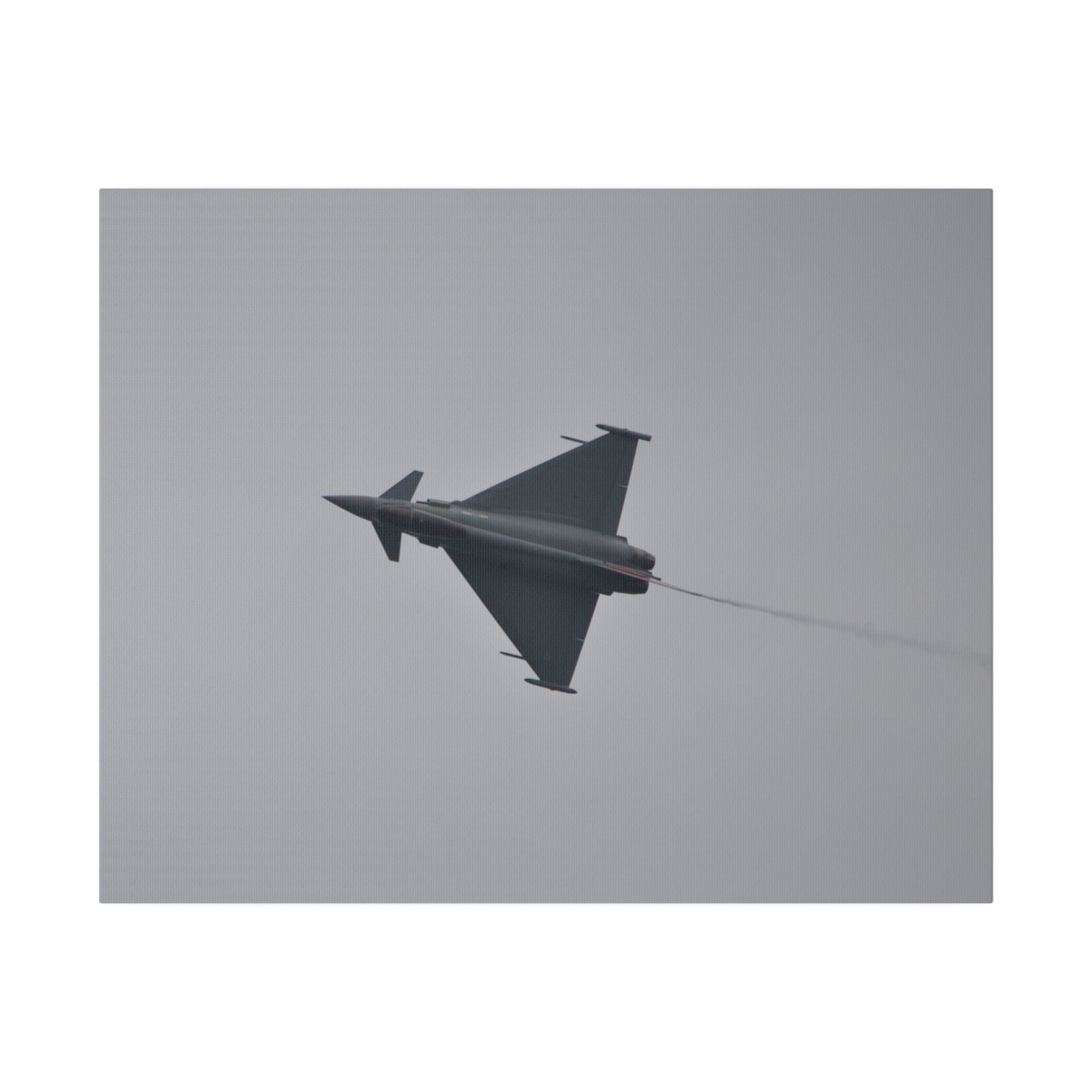 Typhoon Flying From The Right Sideways With Top View With Smoke, Matte Canvas, Stretched, 0.75" - The Trio Synergize Group