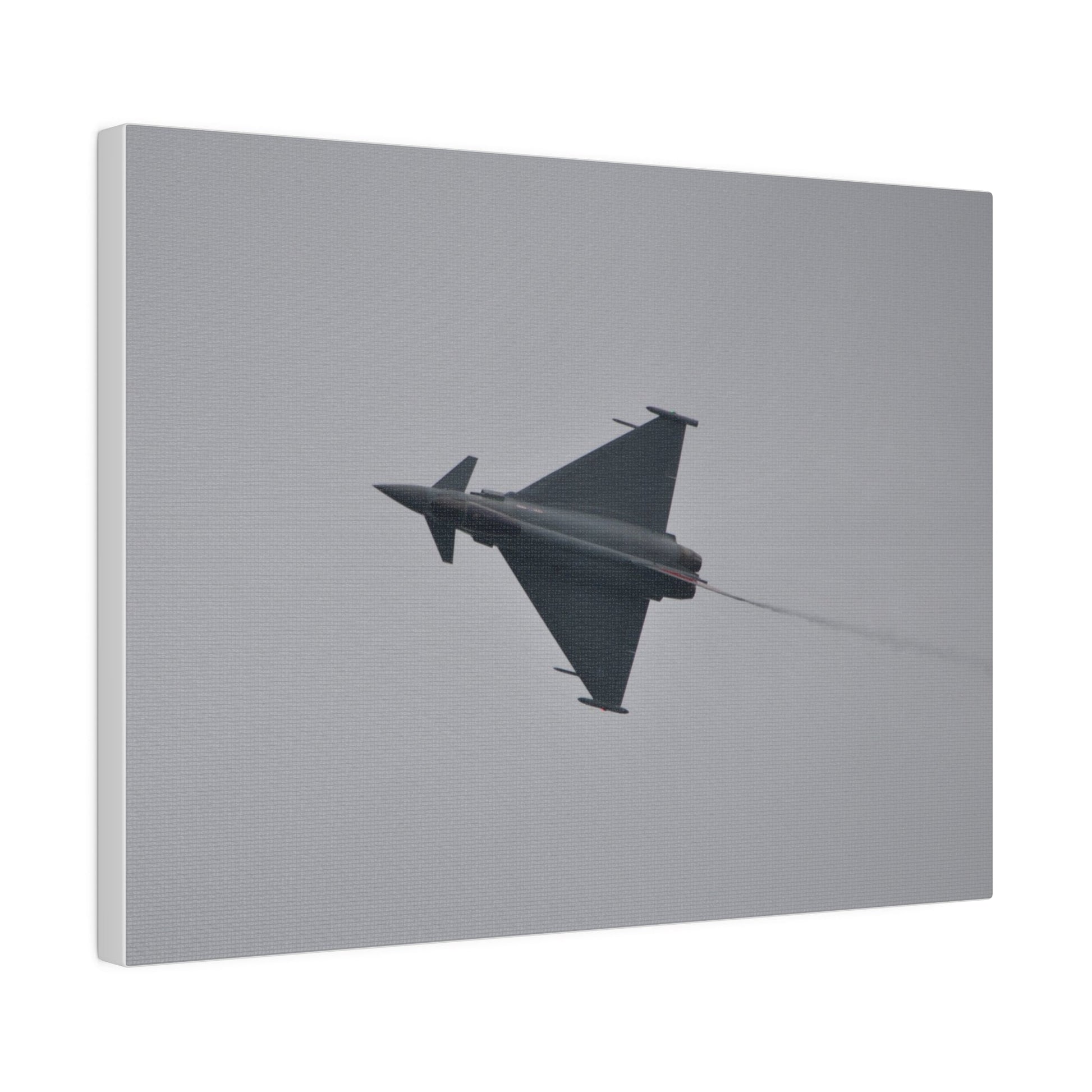 Typhoon Flying From The Right Sideways With Top View With Smoke, Matte Canvas, Stretched, 0.75" - The Trio Synergize Group