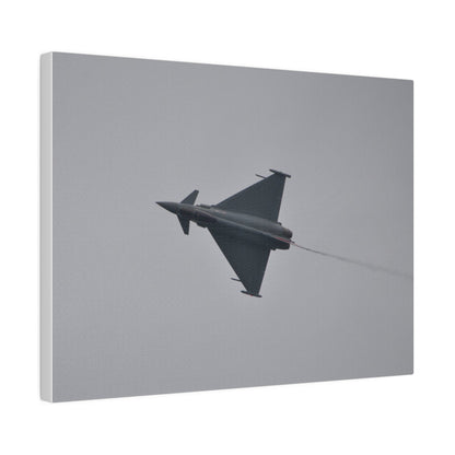 Typhoon Flying From The Right Sideways With Top View With Smoke, Matte Canvas, Stretched, 0.75" - The Trio Synergize Group