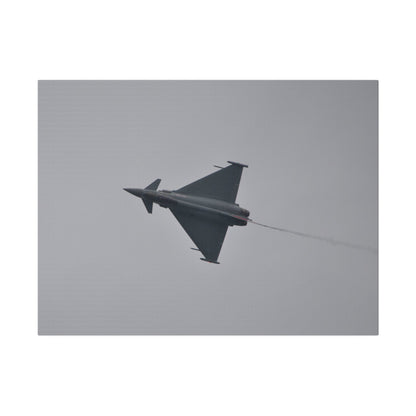 Typhoon Flying From The Right Sideways With Top View With Smoke, Matte Canvas, Stretched, 0.75" - The Trio Synergize Group