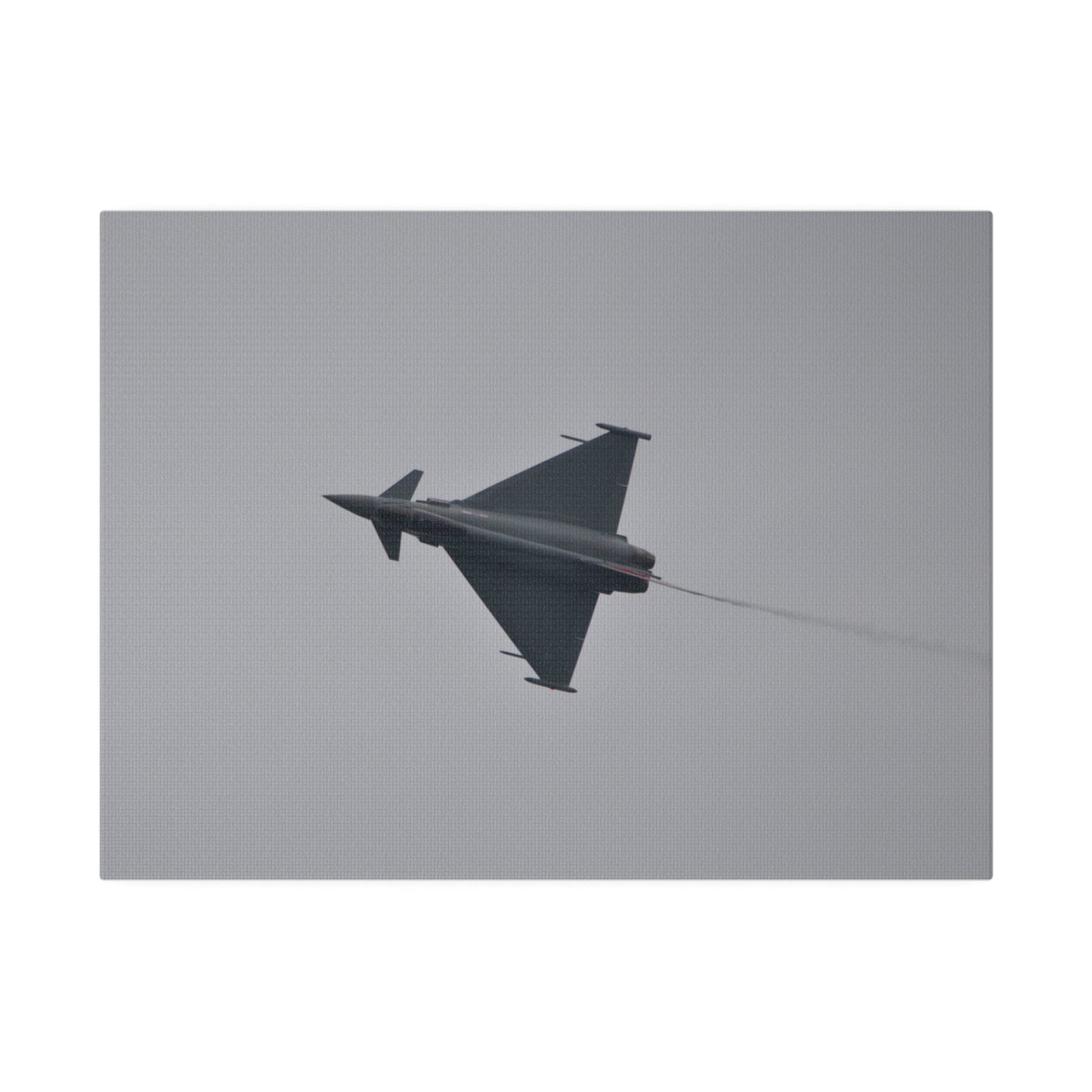 Typhoon Flying From The Right Sideways With Top View With Smoke, Matte Canvas, Stretched, 0.75" - The Trio Synergize Group