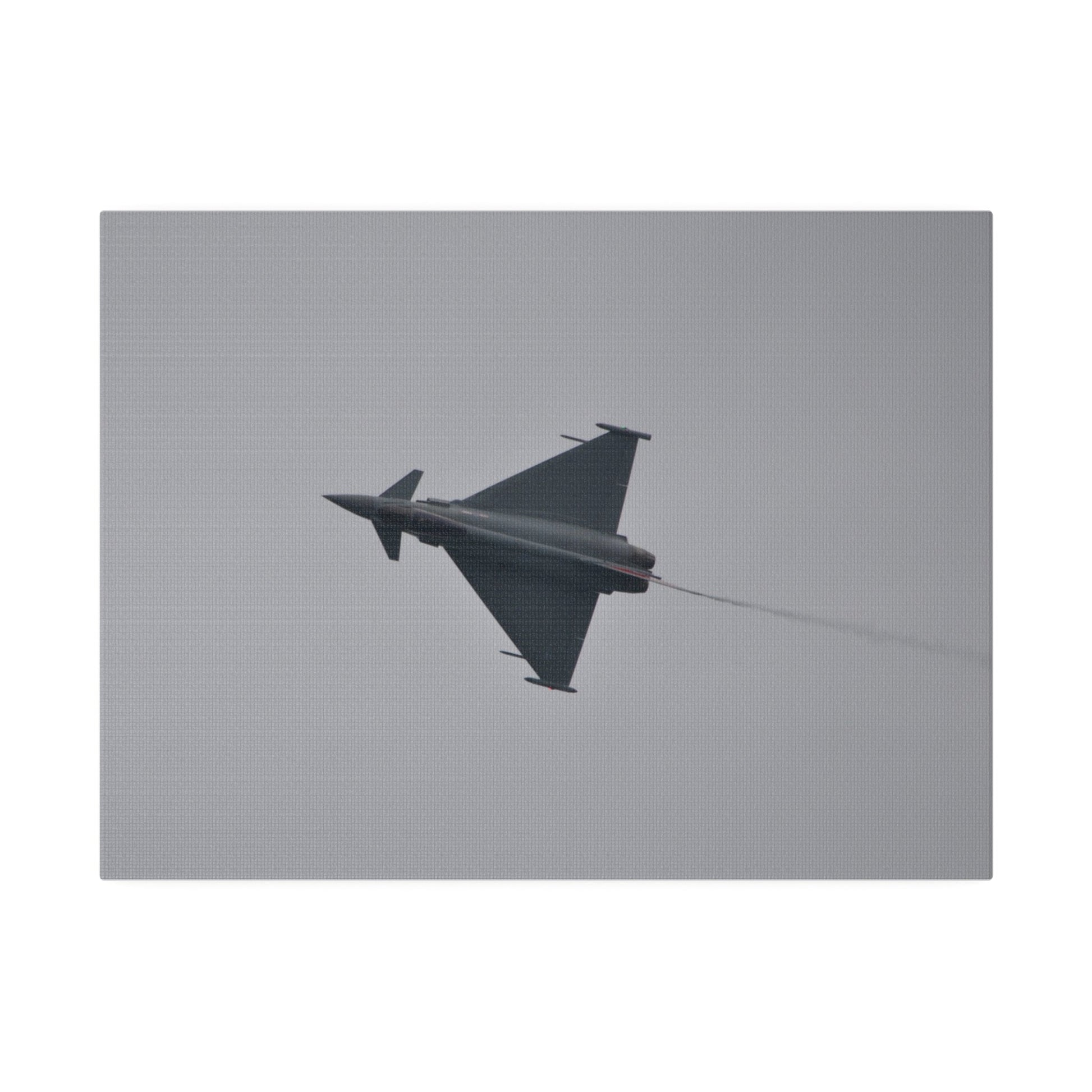 Typhoon Flying From The Right Sideways With Top View With Smoke, Matte Canvas, Stretched, 0.75" - The Trio Synergize Group