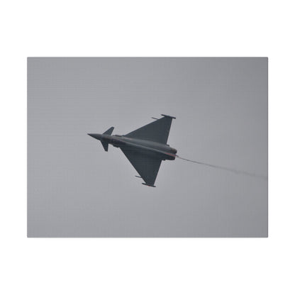 Typhoon Flying From The Right Sideways With Top View With Smoke, Matte Canvas, Stretched, 0.75" - The Trio Synergize Group