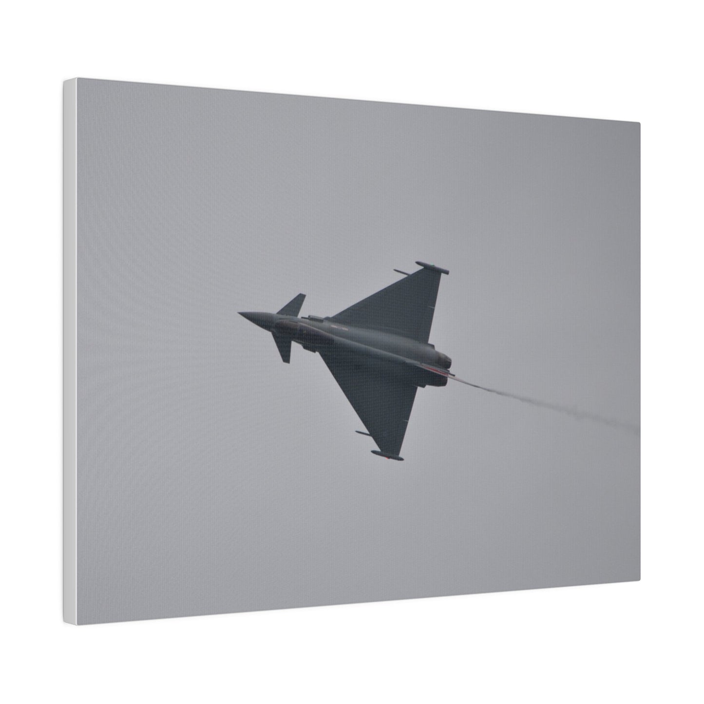 Typhoon Flying From The Right Sideways With Top View With Smoke, Matte Canvas, Stretched, 0.75" - The Trio Synergize Group