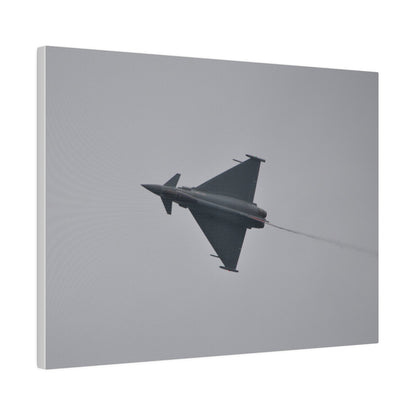 Typhoon Flying From The Right Sideways With Top View With Smoke, Matte Canvas, Stretched, 0.75" - The Trio Synergize Group