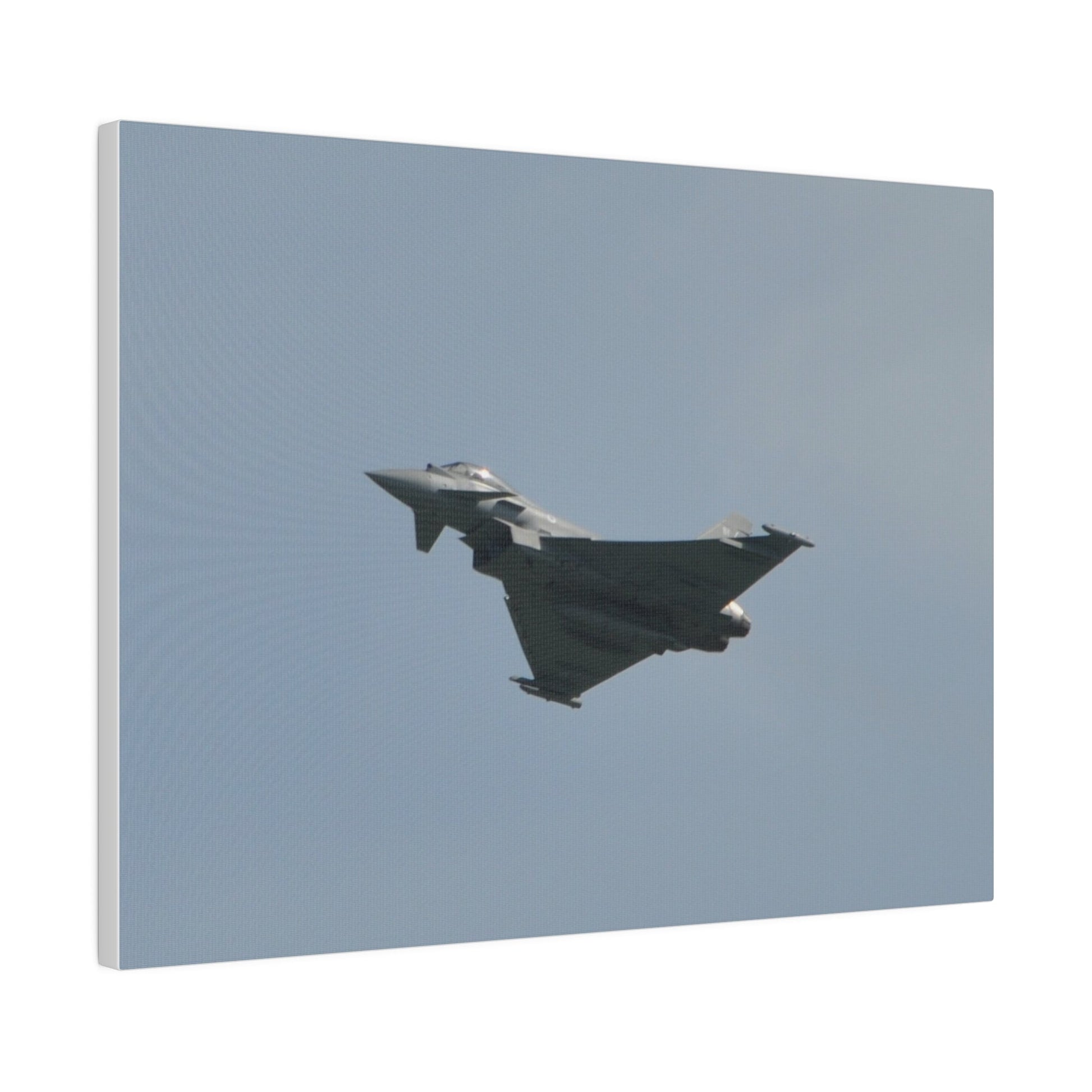Typhoon Flying From The Right With Front And A View Of The Undercarriage Close Up, Matte Canvas, Stretched, 0.75" - The Trio Synergize Group