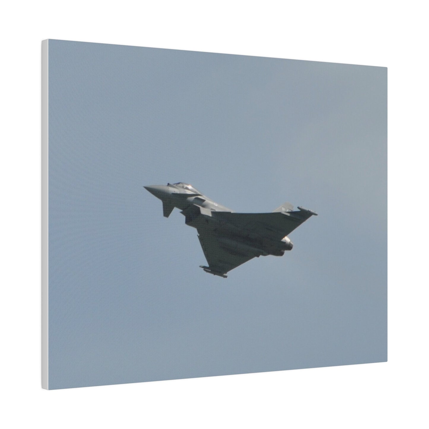 Typhoon Flying From The Right With Front And A View Of The Undercarriage Close Up, Matte Canvas, Stretched, 0.75" - The Trio Synergize Group