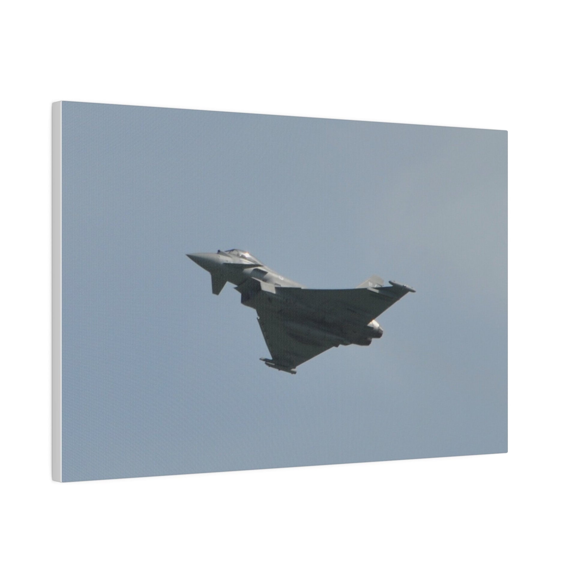 Typhoon Flying From The Right With Front And A View Of The Undercarriage Close Up, Matte Canvas, Stretched, 0.75" - The Trio Synergize Group