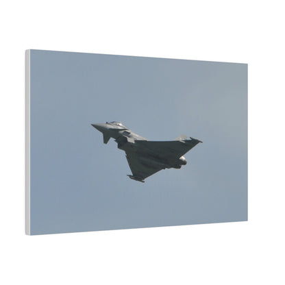 Typhoon Flying From The Right With Front And A View Of The Undercarriage Close Up, Matte Canvas, Stretched, 0.75" - The Trio Synergize Group