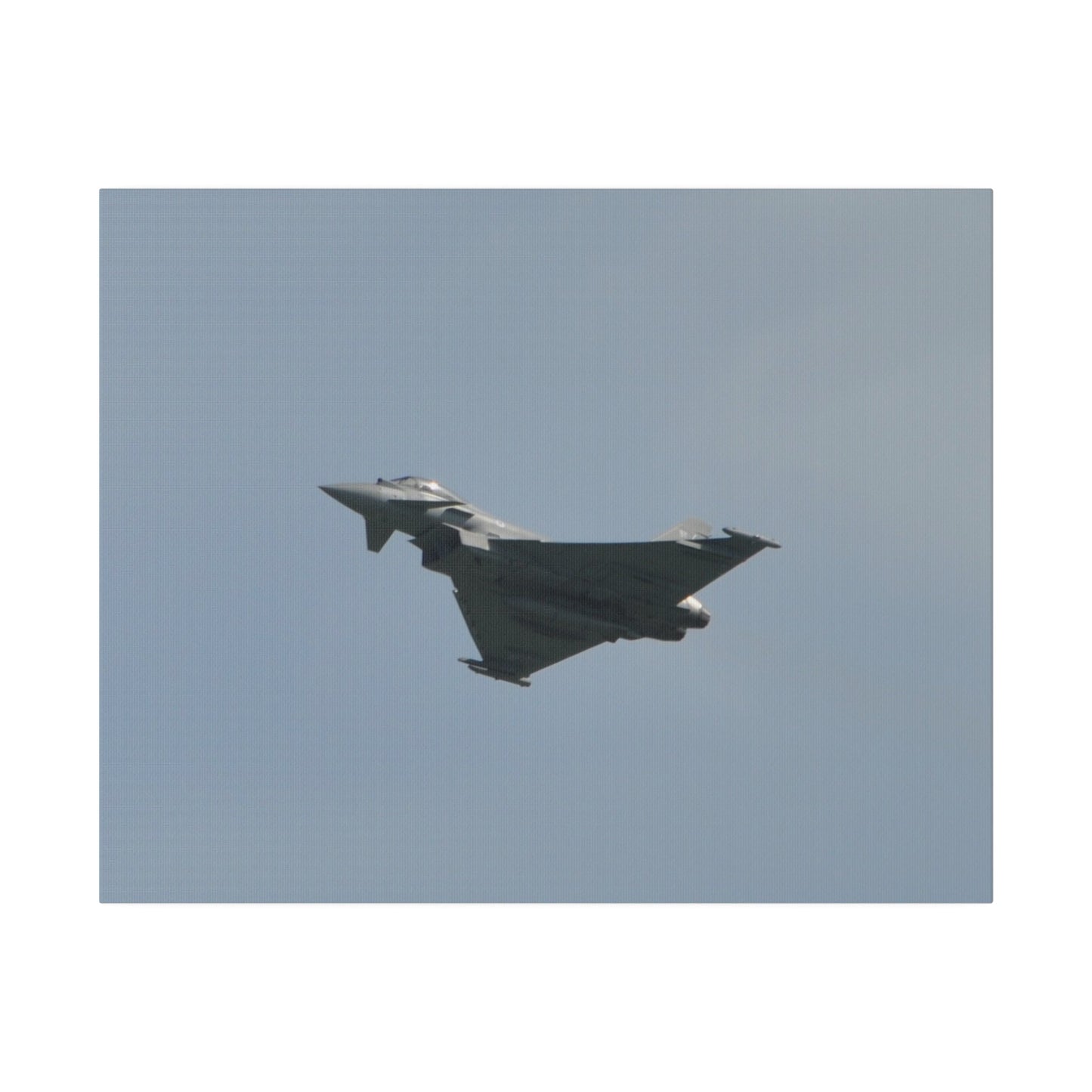 Typhoon Flying From The Right With Front And A View Of The Undercarriage Close Up, Matte Canvas, Stretched, 0.75" - The Trio Synergize Group