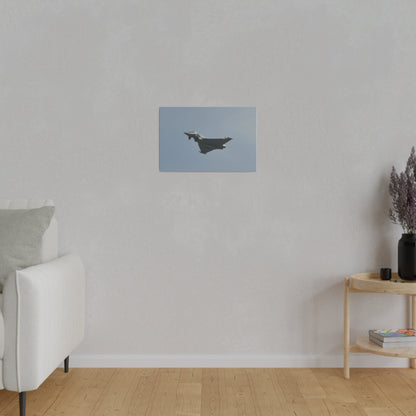 Typhoon Flying From The Right With Front And A View Of The Undercarriage Close Up, Matte Canvas, Stretched, 0.75" - The Trio Synergize Group