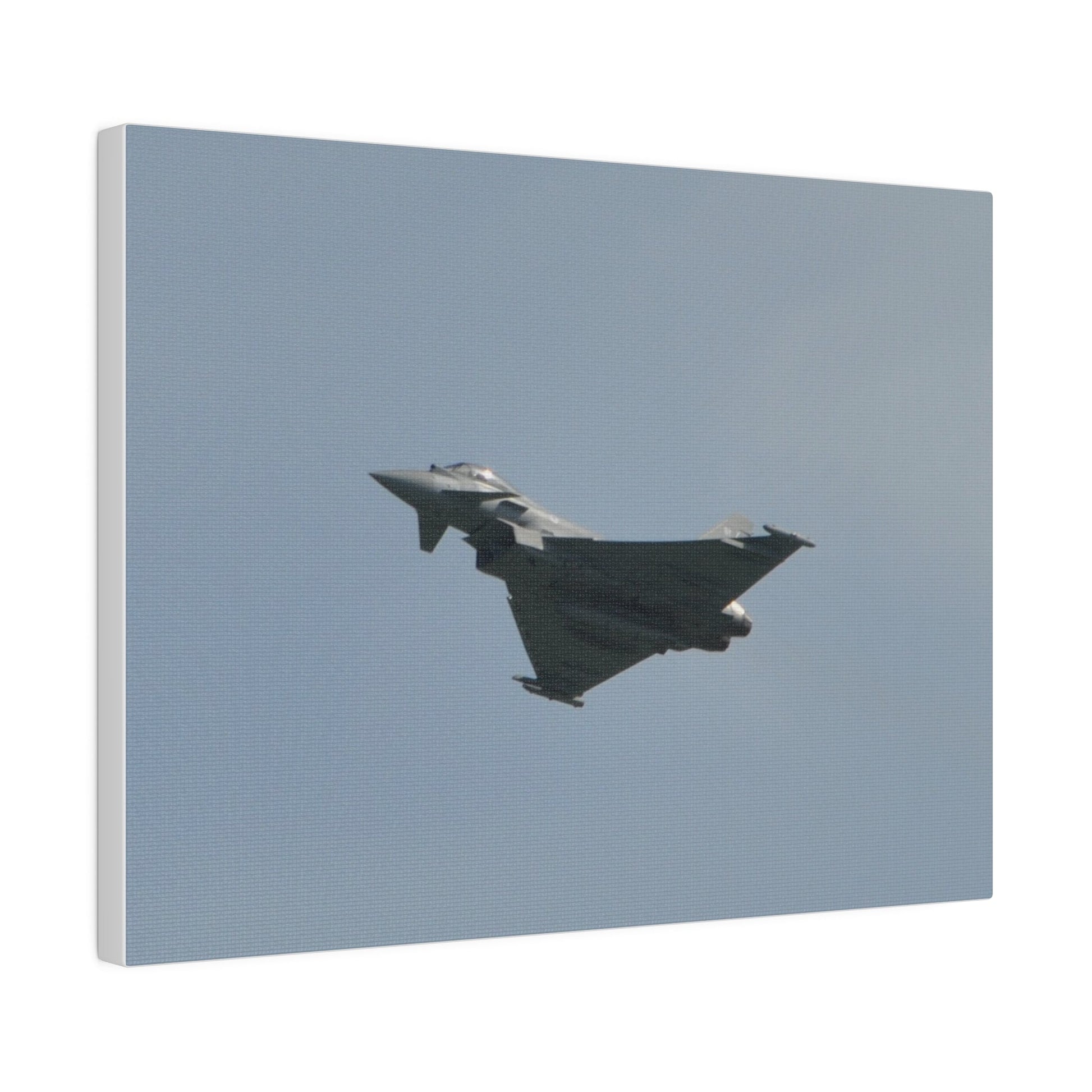 Typhoon Flying From The Right With Front And A View Of The Undercarriage Close Up, Matte Canvas, Stretched, 0.75" - The Trio Synergize Group