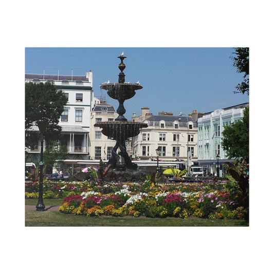 Canvas Print - Victoria Fountain With Flowers - The Trio Synergize Group