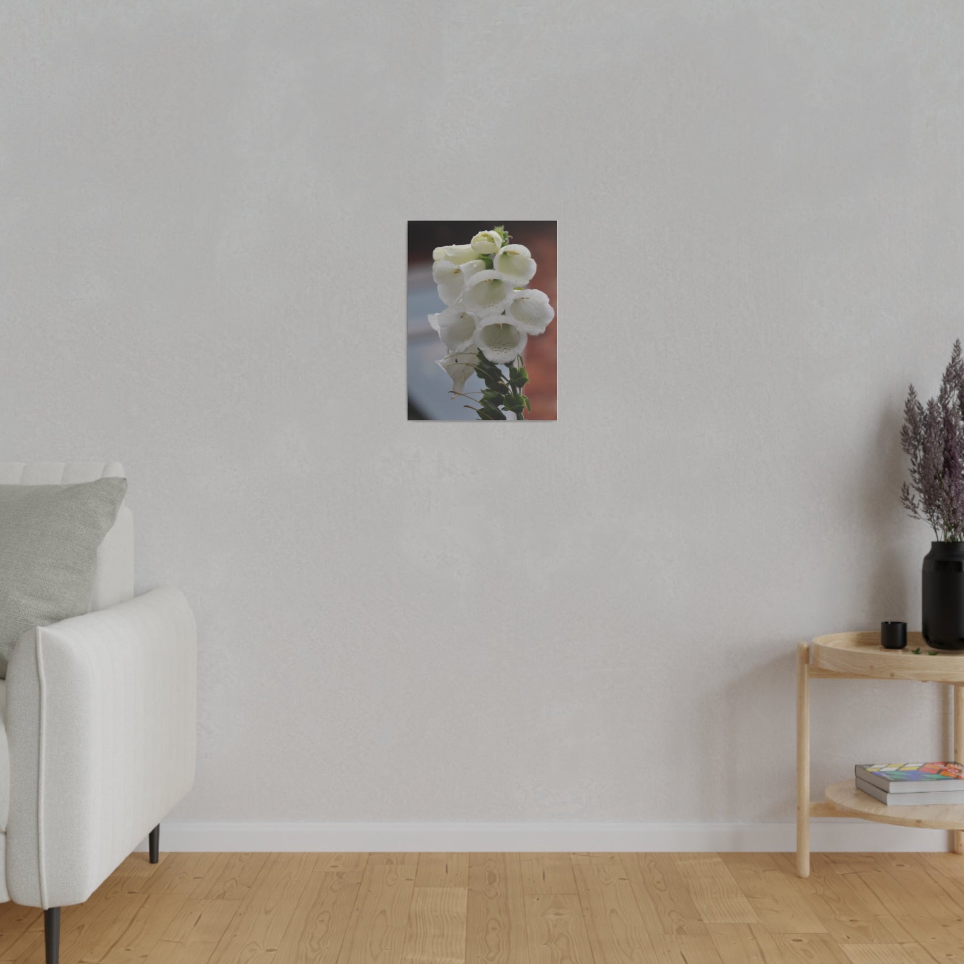 White Foxglove, Matte Canvas, Stretched, 0.75" - The Trio Synergize Group