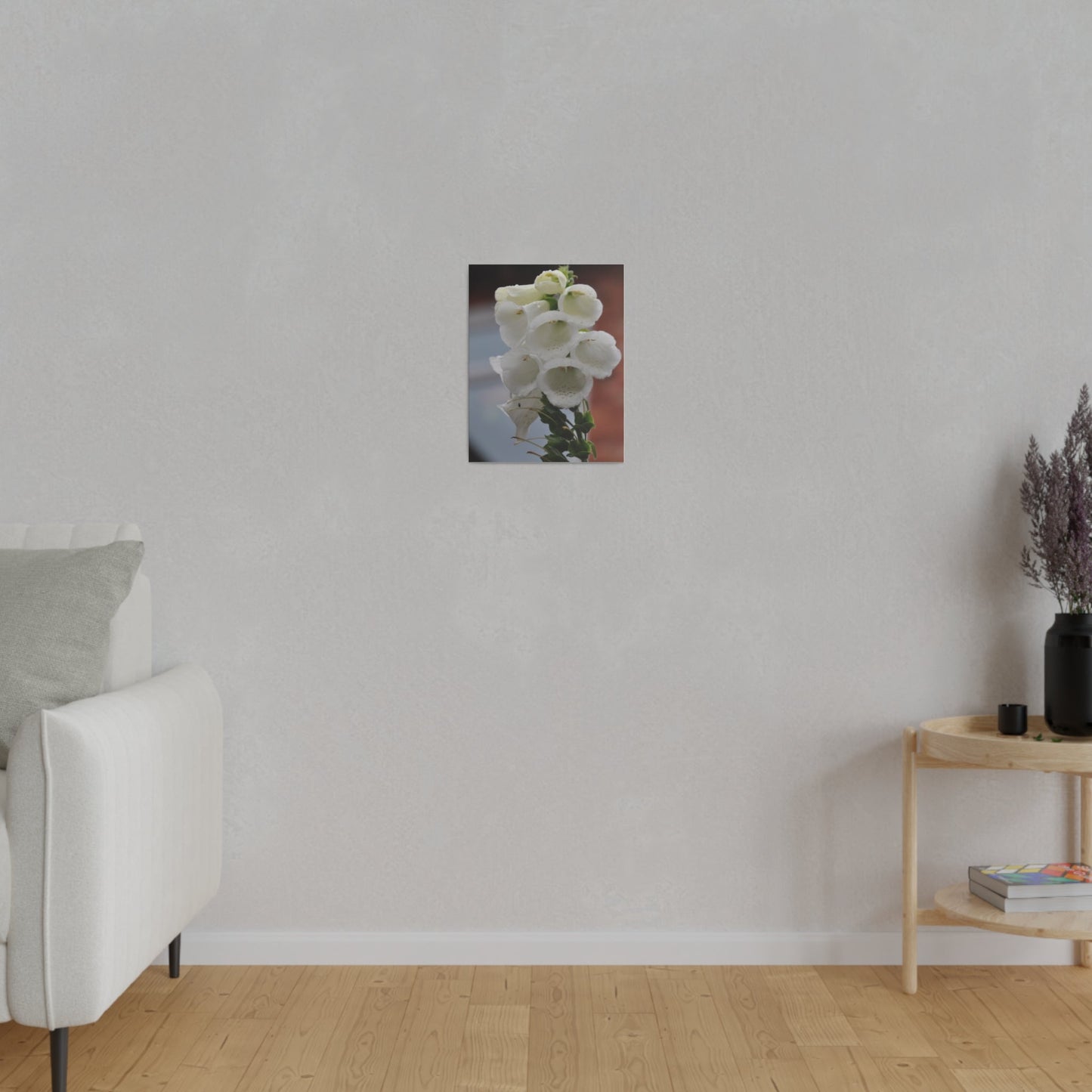 White Foxglove, Matte Canvas, Stretched, 0.75" - The Trio Synergize Group