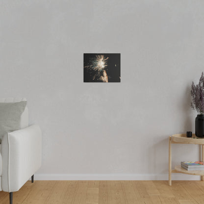 White Sparkle Firework, Matte Canvas, Stretched, 0.75" - The Trio Synergize Group