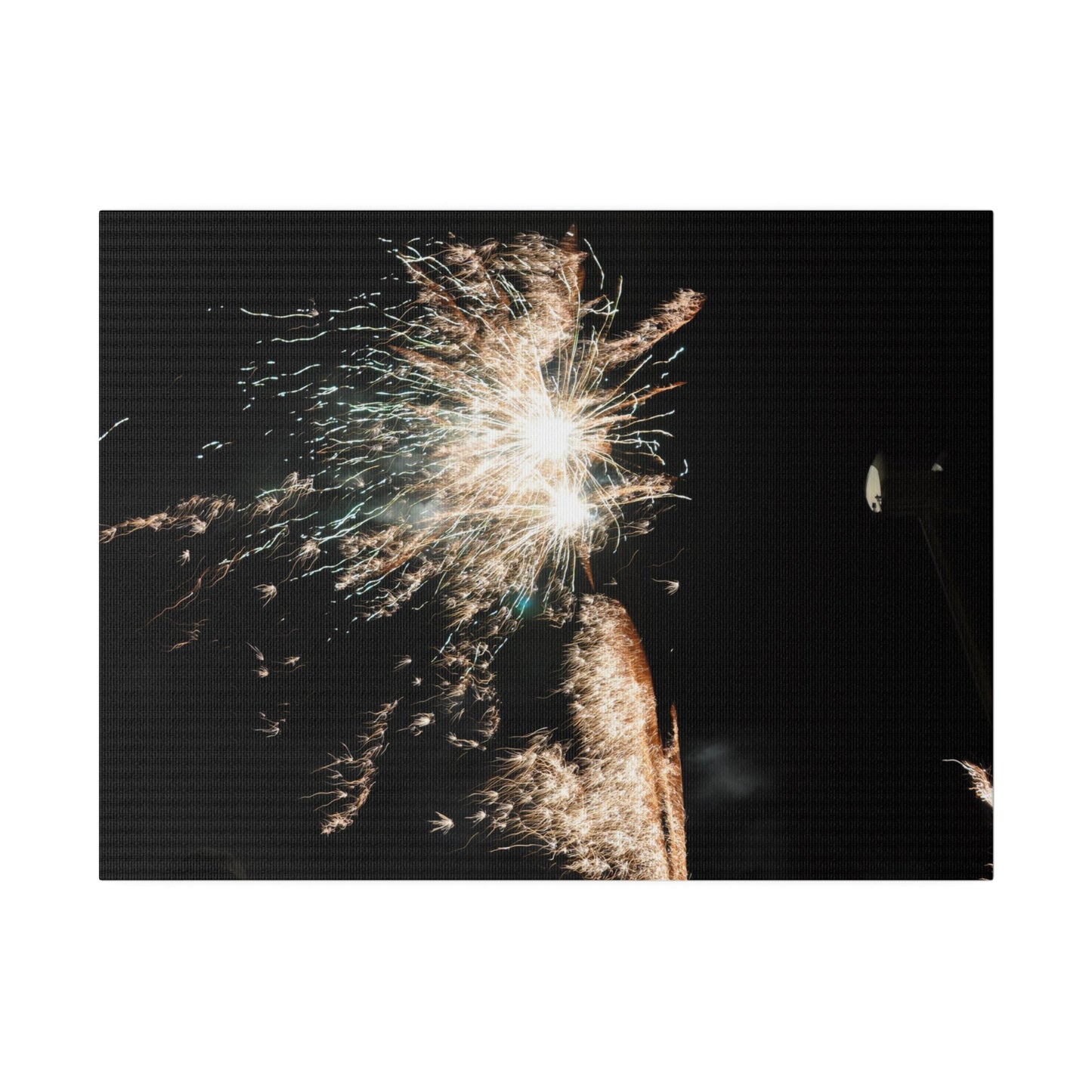 White Sparkle Firework, Matte Canvas, Stretched, 0.75" - The Trio Synergize Group