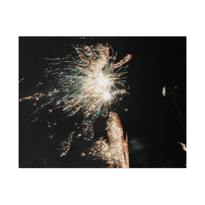 White Sparkle Firework, Matte Canvas, Stretched, 0.75" - The Trio Synergize Group