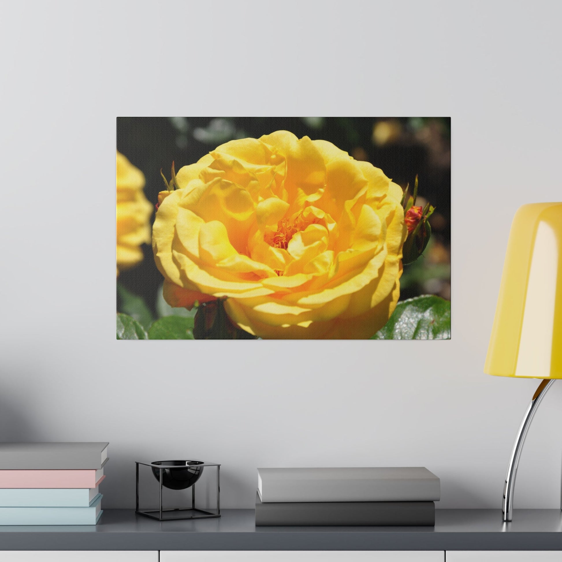 Yellow Rose, Matte Canvas, Stretched, 0.75" - The Trio Synergize Group
